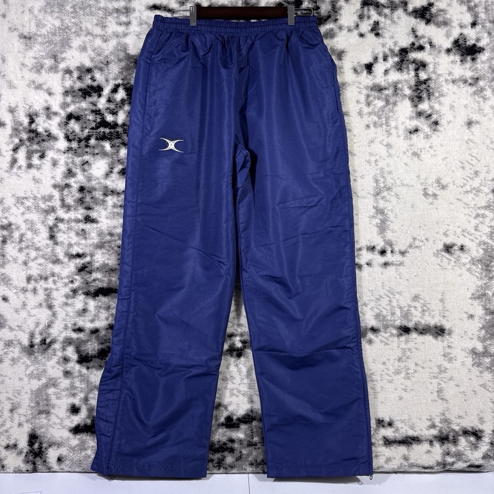 Y2k Streetwear Vintage Americana Gilbert Sweatpants Baggy Wide XL Navy Blue